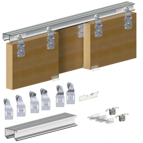 Double sliding rail track - rail,
