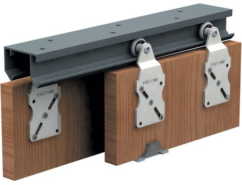 Double sliding rail track - sliding,