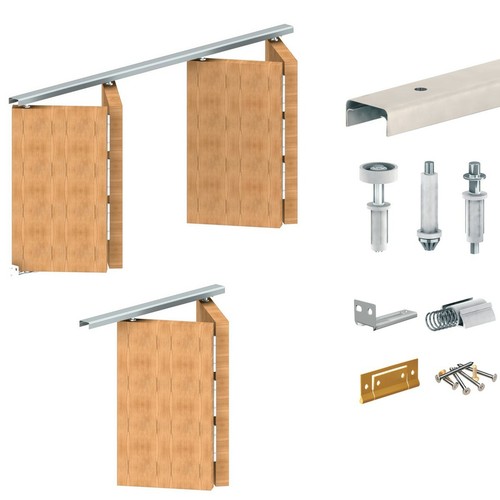 Folding door track system for - folding,