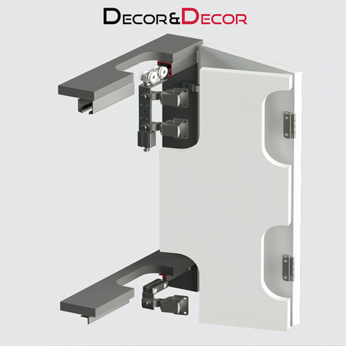 Folding sliding wardrobe track - folding,